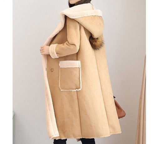 Fleece Hooded Coat Outwear