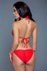 Marry Me Stylish Regan Flame Red Summer Beach Bikini Swimsuit 2 Pieces Sets