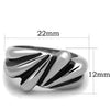 Women Stainless Steel No Stone Rings TK1520