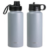 32oz Stainless Steel Water Bottle (3 lids) - Asphalt Gray