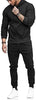 Mens 2 Piece Tracksuit Zipper Hoodie Pants