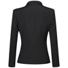 Female Professional Formal Solid Color Suit Two Button Notched Lapel Suit (Blazer and Pants)