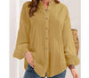 Cotton Linen Button Long Sleeved Shirt