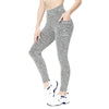 TIK Tok Leggings Women Butt Lifting Workout Tights Plus Size Sports High Waist Yoga Pants Pocket Grey Small