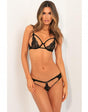 Rene Rofe Part Ways Bra & Panty Set Black M/L