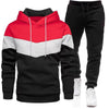 Sports Suit Men's 2022 Autumn Winter Oversize Hooded Sweater Pants Color blocking 2-piece suit Light board