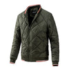 Men Quilted Jackets High Quality Vintage Baseball Coat