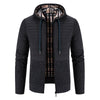 Men's Thickened Fleece Knitted Hooded Sweater Coat