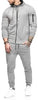 Mens 2 Piece Tracksuit Zipper Hoodie Pants