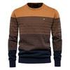 Aiopeson Brand Cotton Sweater Men Fashion Casual O-neck Spliced