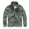 New Chic Denim Jacket Men Spring Autumn Camouflage Cotton Coat Casual Cowboy Mens Zipper Tactical Men's Jeans Jackets