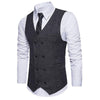 Men's Gentleman Wheat Ear Double-breasted Suit Retro Vest