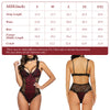 Womens Sexy Bodysuit Lace Lingerie Strappy One Piece Perspective Sling Backless Adjustable Halter Nightwear with Eyelash Lace Strap for Valentine's Day Honeymoon Anniversary