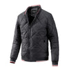 Men Quilted Jackets High Quality Vintage Baseball Coat