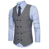 Men's Gentleman Wheat Ear Double-breasted Suit Retro Vest