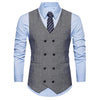 Men's Gentleman Wheat Ear Double-breasted Suit Retro Vest