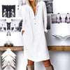 Autumn Fashion Solid Long Shirt Dress