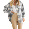 Plaid Mohair Coat Tweed Thick Jacket