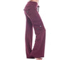 Women Pants Wide Leg Pants-High Waisted Drawstring Casual Loose Yoga Lounge Palazzo Pants