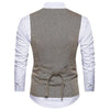 Men's Gentleman Wheat Ear Double-breasted Suit Retro Vest