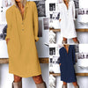 Autumn Fashion Solid Long Shirt Dress