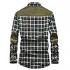 Men's Casual Long Sleeve Fleece Sherpa Flannel Plaid Shirt