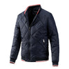 Men Quilted Jackets High Quality Vintage Baseball Coat