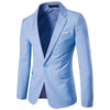 Men Suit Jacket One Button Slim Fit Sport Coat Business Daily Blazer