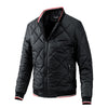 Men Quilted Jackets High Quality Vintage Baseball Coat