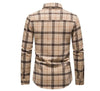 Men Long Sleeve Flannel Plaid Casual Shirts, S-2XL