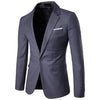 Men Suit Jacket One Button Slim Fit Sport Coat Business Daily Blazer