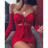 Sexy Bikini Off Shoulder Smocked Mini Dress Summer Beach Wear Dresses Women Bandage Swimming Strapless Vestido Femme New SJ5355V