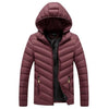 Men Zipper Hooded Outdoor Cotton Coat