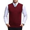 Men's Casual Solid Knitted Sweater Vest