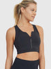 Zip-Up Racerback Sports Bra