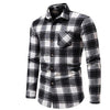 Men's Flannel Plaid Long Sleeve Shirt