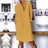 Autumn Fashion Solid Long Shirt Dress