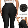 Women TIK Tok Leggings Bubble Textured Leggings Butt Lifting Yoga Pants Black