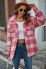 Plaid Mohair Coat Tweed Thick Jacket